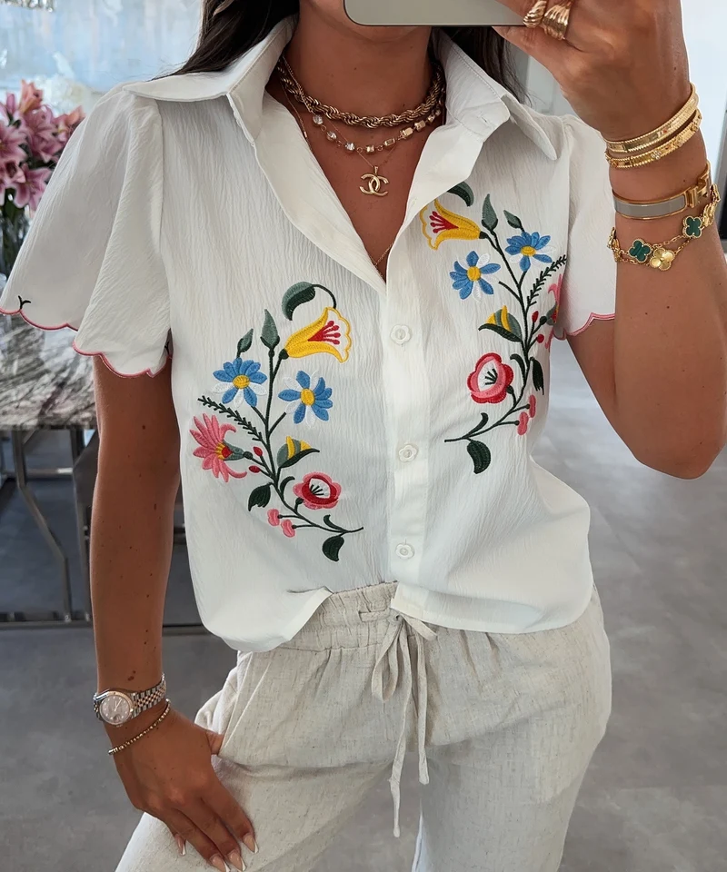 Bluse Devi Weiß