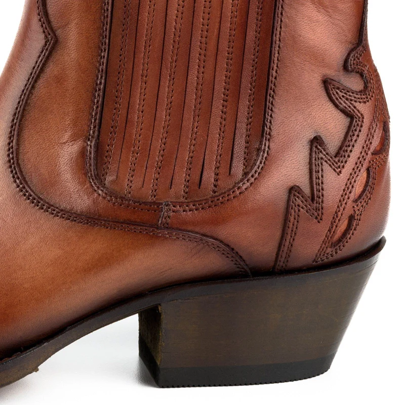 Urban Damen Stiefeletten 2487 Orange Leder
