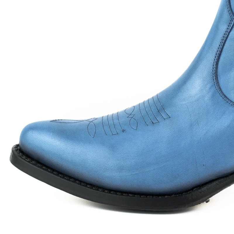 Urban Stiefeletten Damen 2487 Leder Blau 3