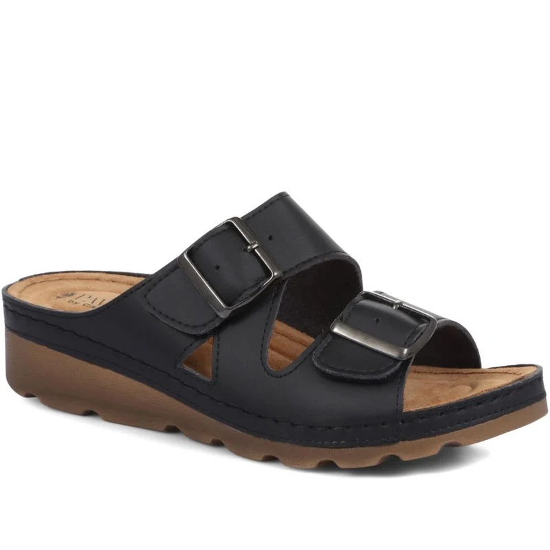 Adjustable Mule Sandals - SERAY33003 / 319 953 - Black