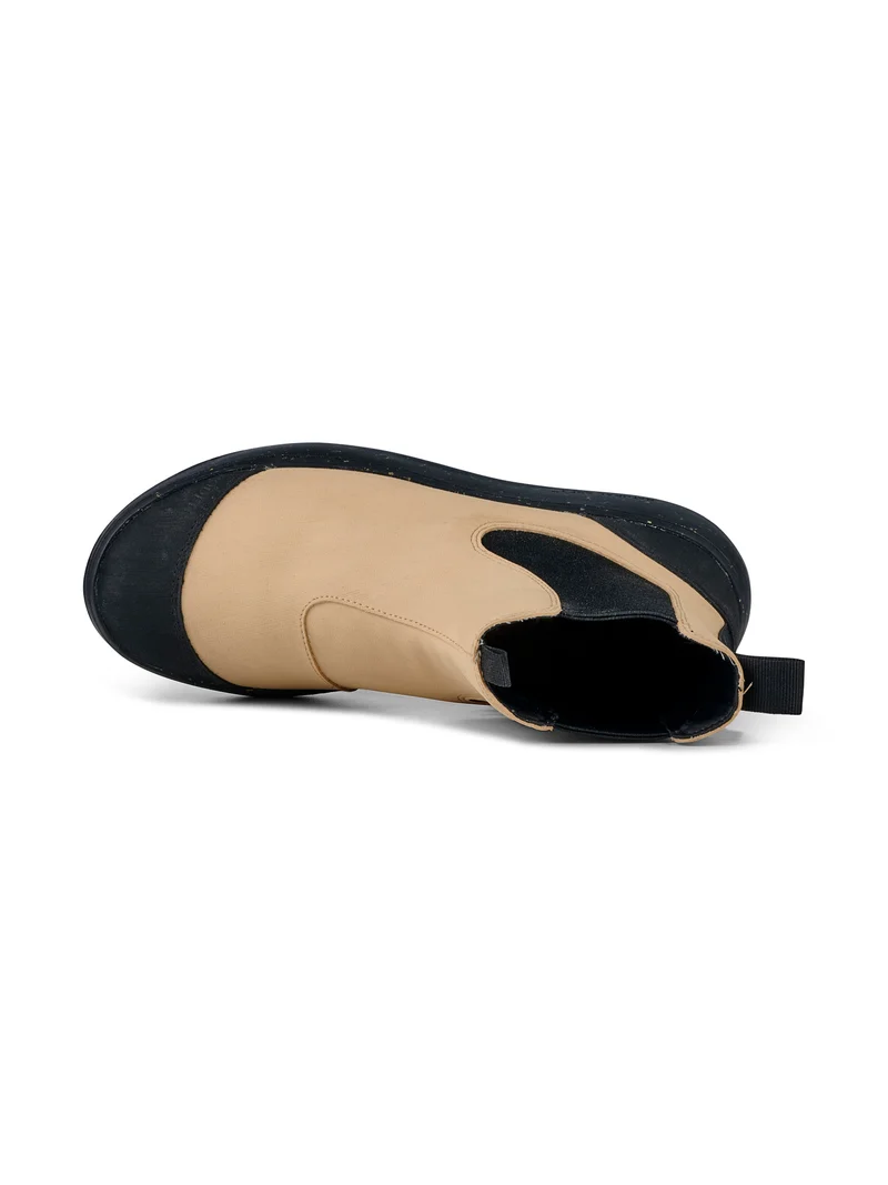 Magda Rubber Boot - Black/Beige