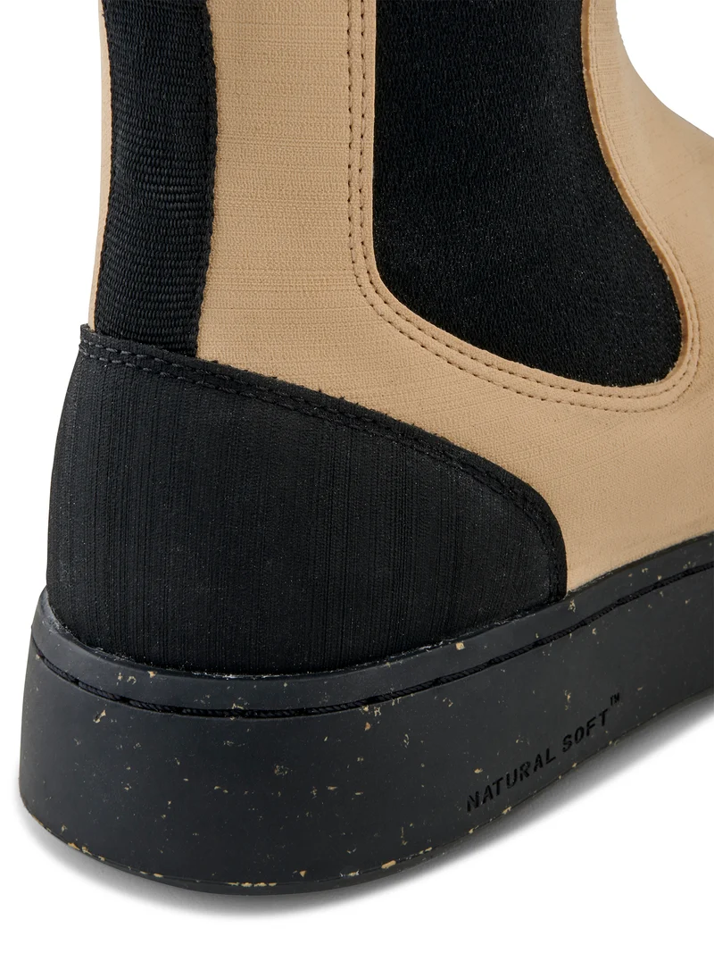 Magda Rubber Boot - Black/Beige