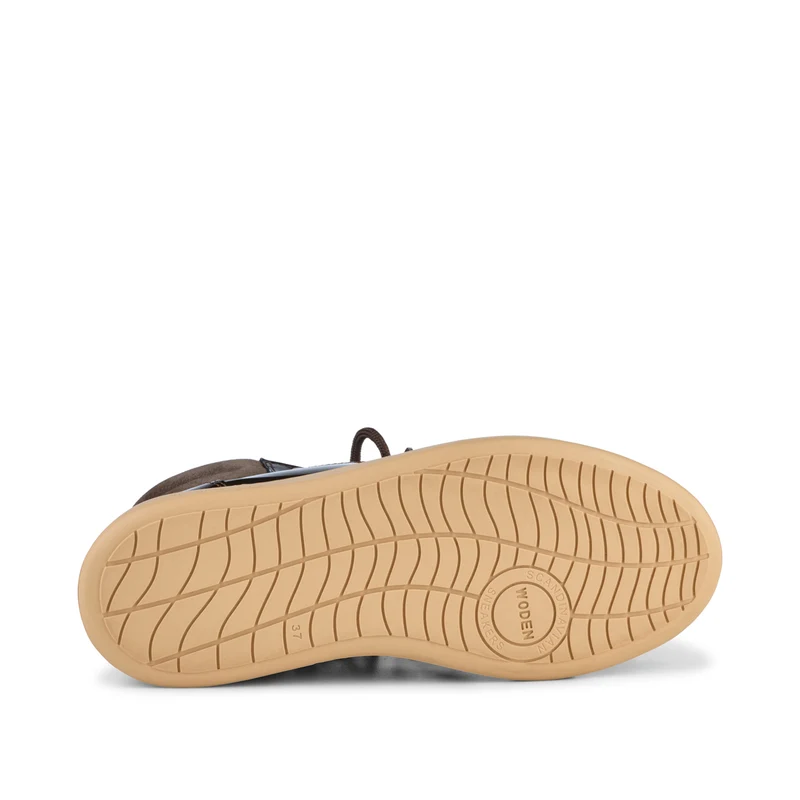 Iris Suede Patent - Brown