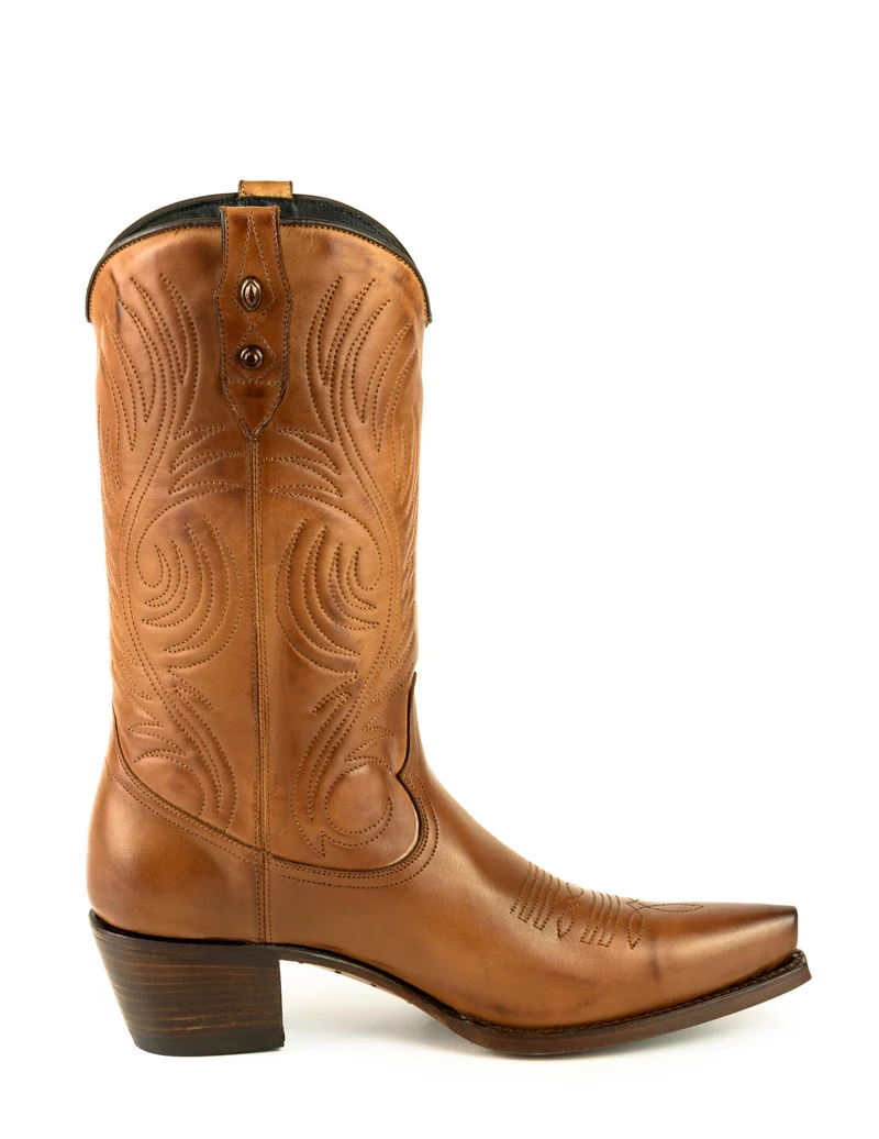 Country- und Western-Cowboystiefel für Damen 2536 Kamelleder