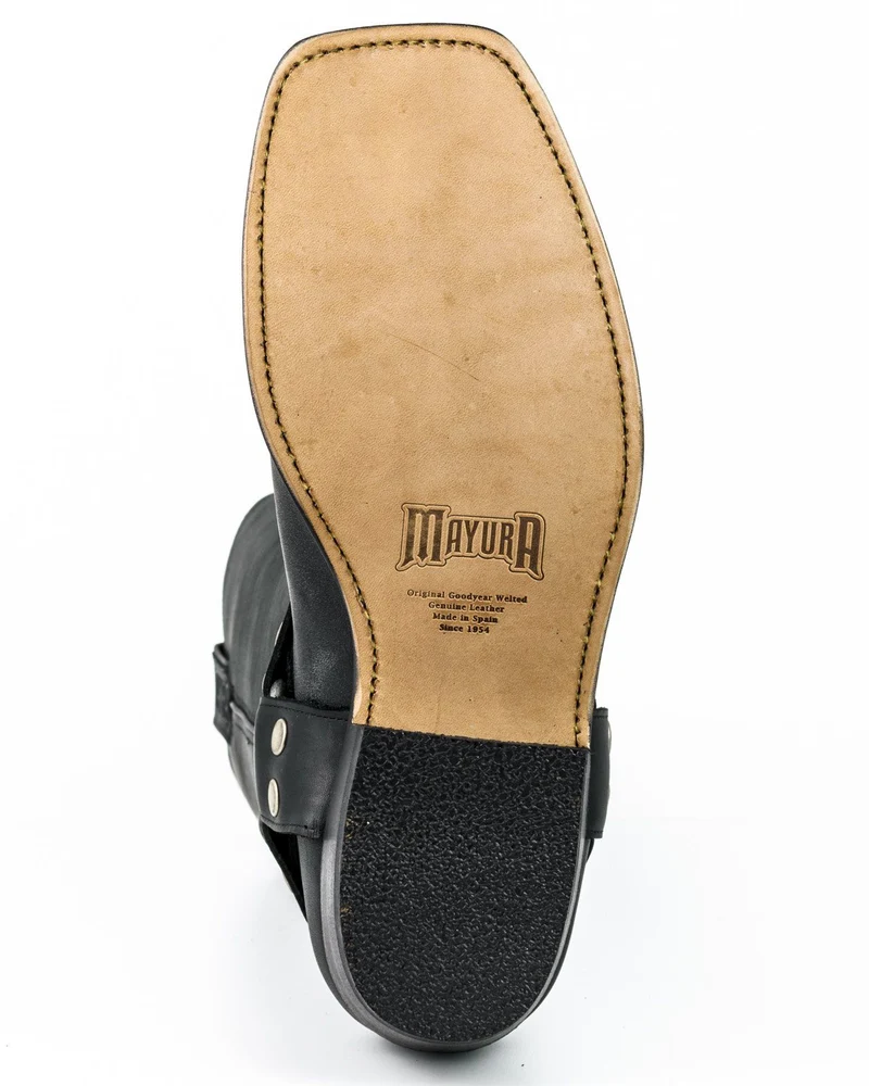 Bikerstiefel für Damen und Herren, Modell 01, Schwarzes Leder | Sofort lieferbar | Größe 42