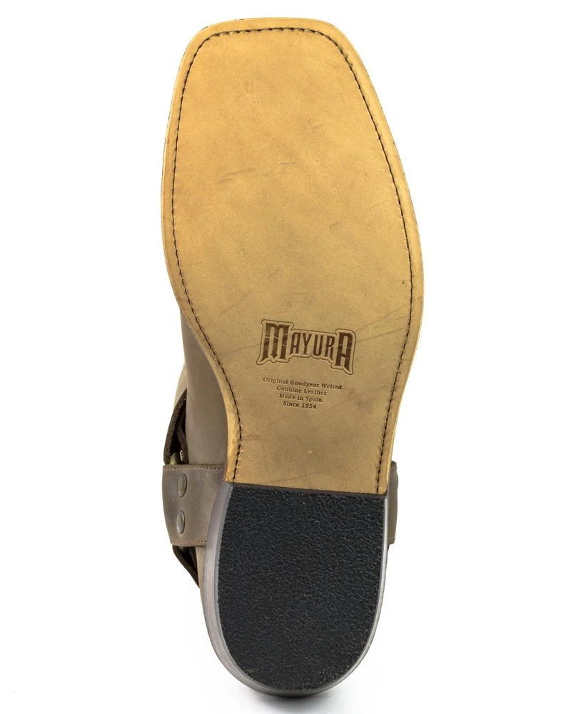 Herren- und Damen-Biker-Motard-Stiefel 01 aus braunem Leder