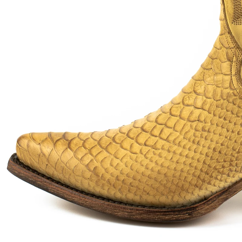 Country- und Western-Cowboystiefel für Damen 2524 Gelbes Leder