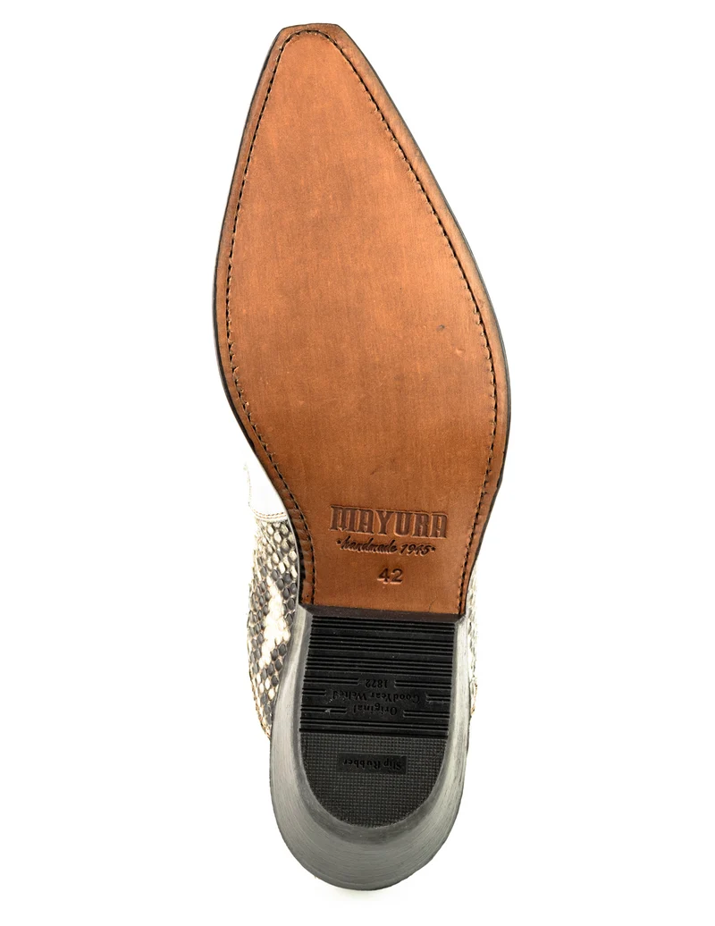 Urban Cowboy Boots für Damen und Herren, 2500 Weiß und Exotic White Leder | Sofort lieferbar | Größe 44