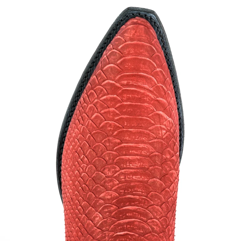 Damen-Cowboystiefel, Country- und Westernstiefel 2524, gewaschenes rotes Leder | Sofort lieferbar | Größe 40
