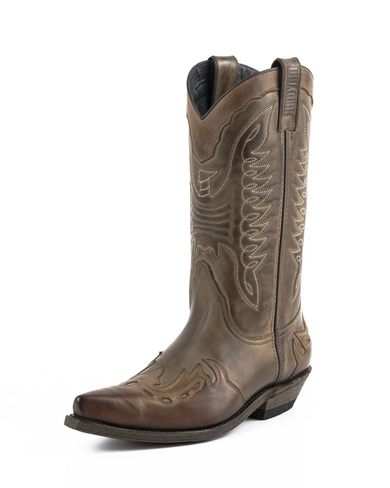 Cowboy-Country- und Westernstiefel für Damen und Herren 17 Öko-Leder Braun