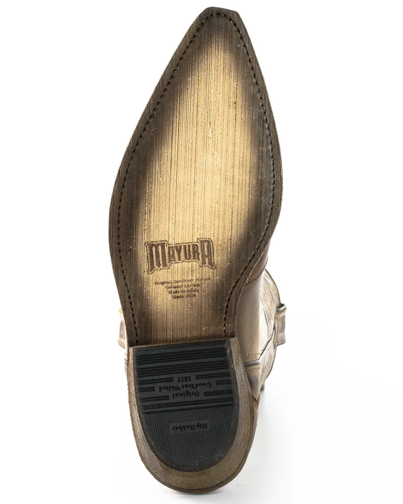 Cowboy-Country- und Westernstiefel für Damen und Herren 17 Öko-Leder Braun