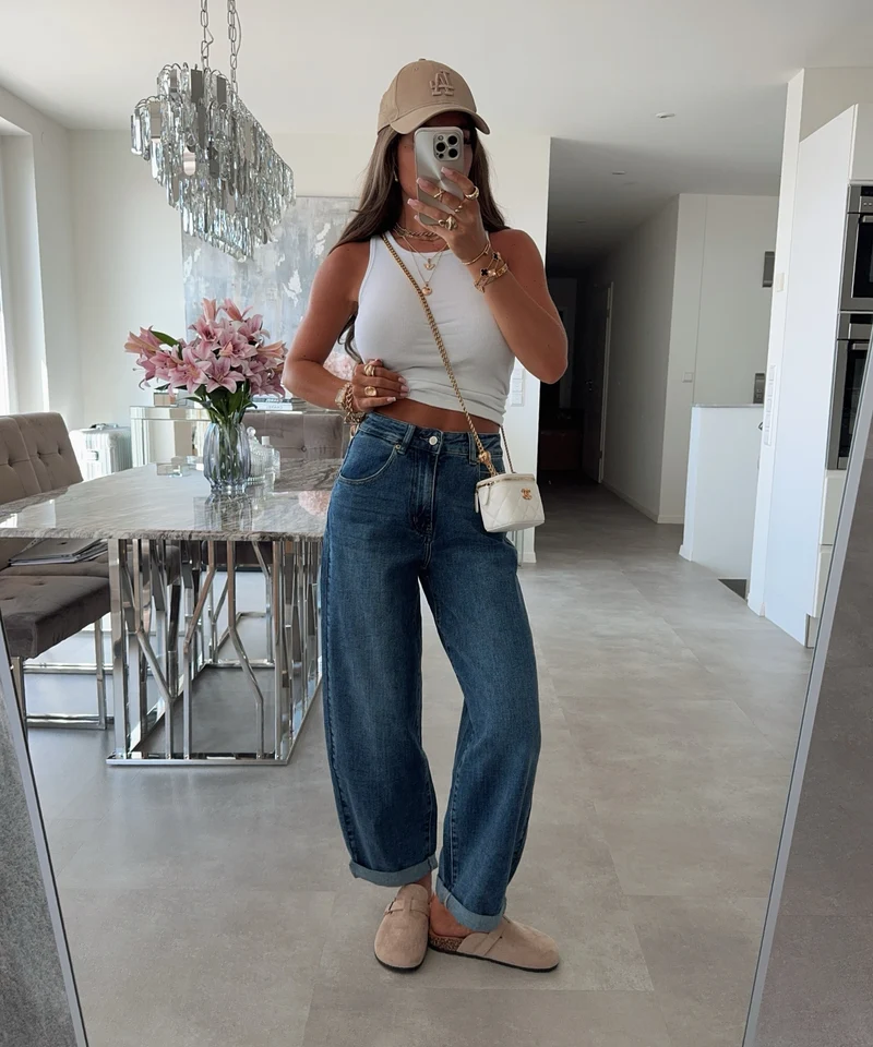 Stretch Balloon Jeans Aviana Dunkelblau