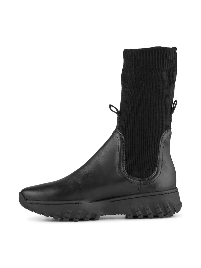 Lucy Track High Leather - Black