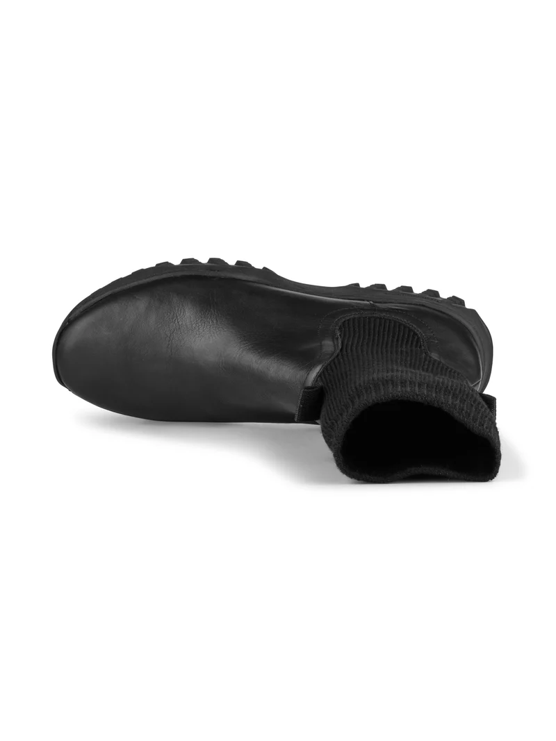 Lucy Track High Leather - Black