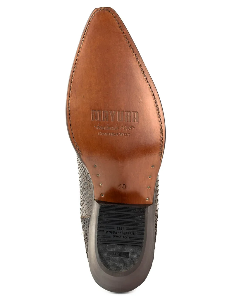 Exotische Stiefeletten Herren 2575 Exotisches Leder Schwarz