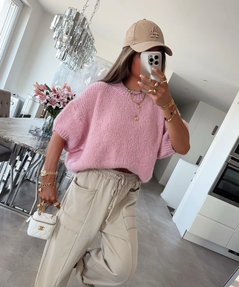 Kurzarm Strickpullover Nele Rosa