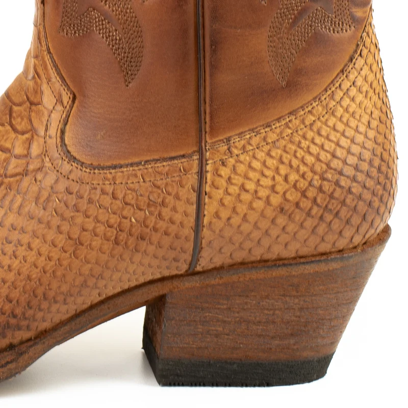 Damen-Cowboy-Country- und Westernstiefel 2524 aus braunem Leder