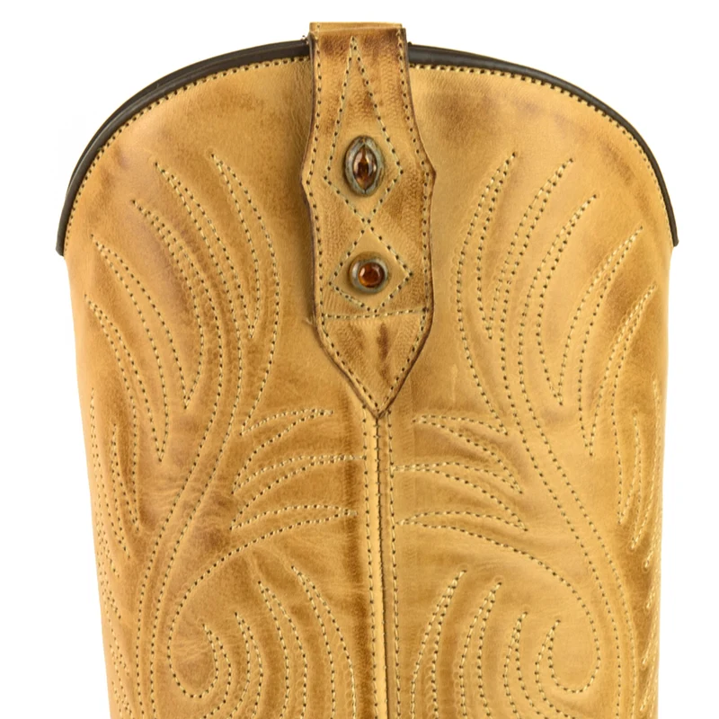 Country- und Western-Cowboystiefel für Damen 2536 Gelbes Leder