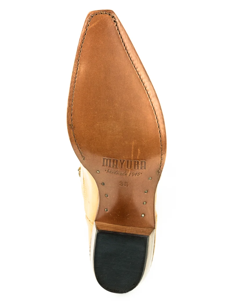 Country- und Western-Cowboystiefel für Damen 2536 Gelbes Leder