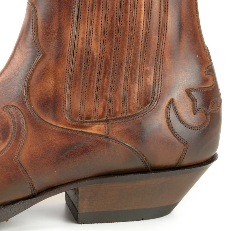 Cowboy Country Western Stiefeletten für Herren und Damen 1931 aus braunem Leder