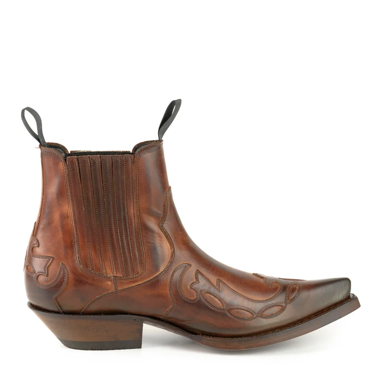 Cowboy Country Western Stiefeletten für Herren und Damen 1931 aus braunem Leder
