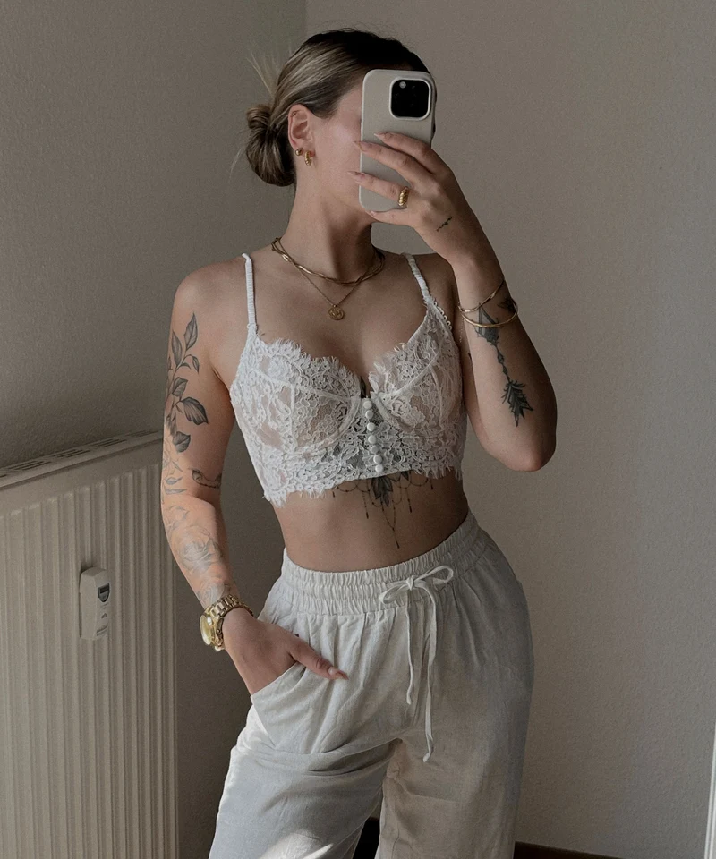 Bralette Audra Weiß