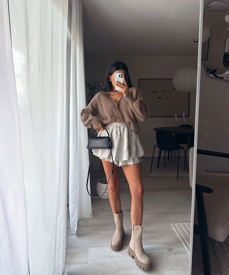 Musselin Hosenrock Alexis Beige
