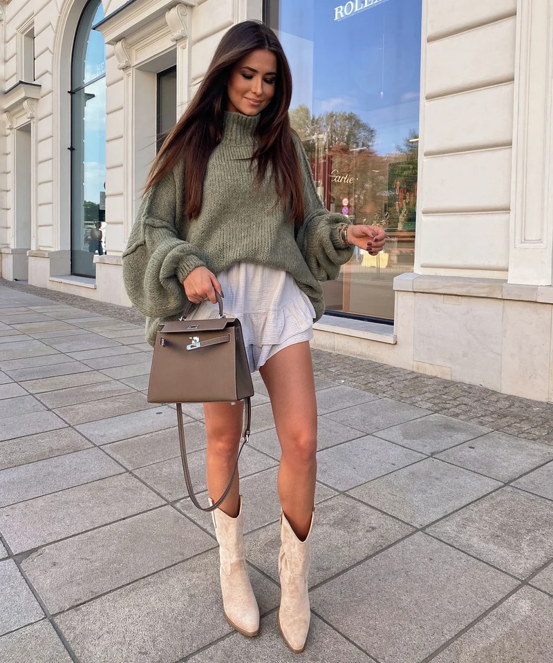 Musselin Hosenrock Alexis Beige