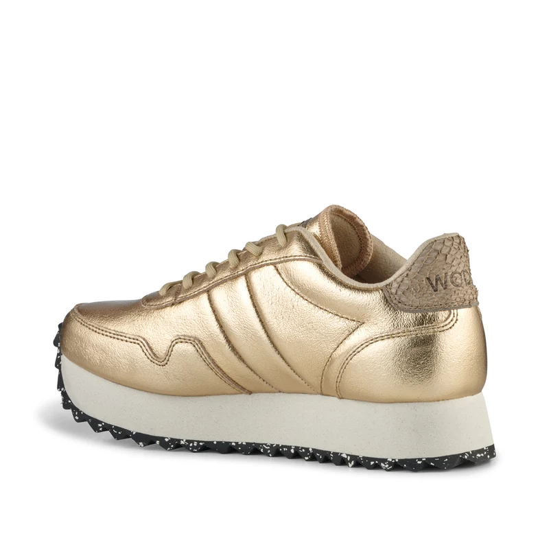 Nora III Plateau Metallic Leather - Gold