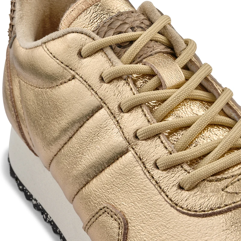 Nora III Plateau Metallic Leather - Gold