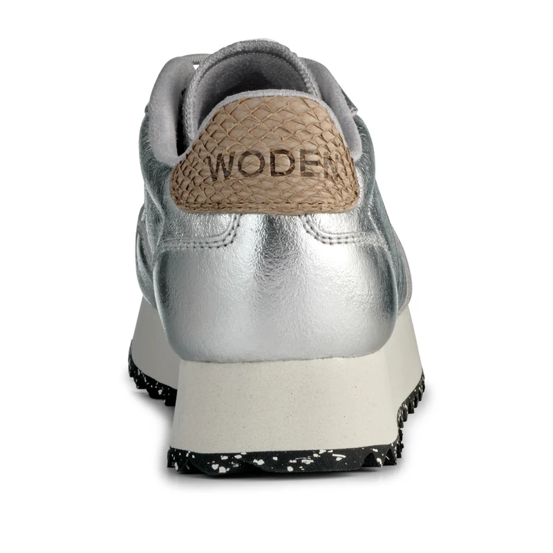 Nora III Plateau Metallic Leather - Silver
