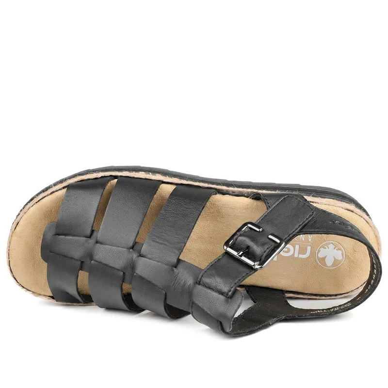 Rieker Antistress Platform Sandals - RKR43582 / 329 451 - Black