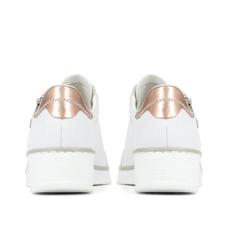 Leather Lace-Up Trainers - RKR34504 / 320 279 - White