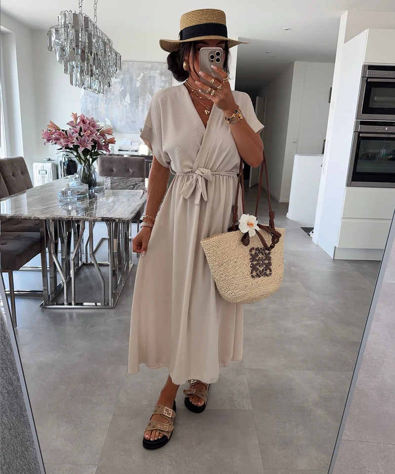 Kleid Enja Beige