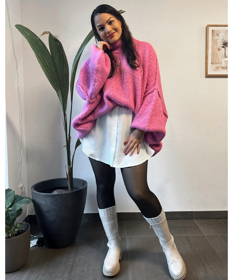 Oversize Pullover Nata Fuchsia Pink