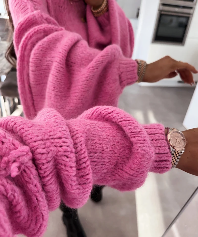 Oversize Pullover Nata Fuchsia Pink