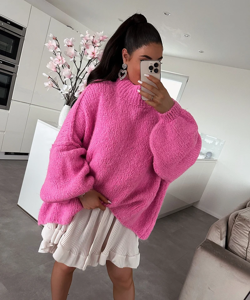 Oversize Pullover Nata Fuchsia Pink