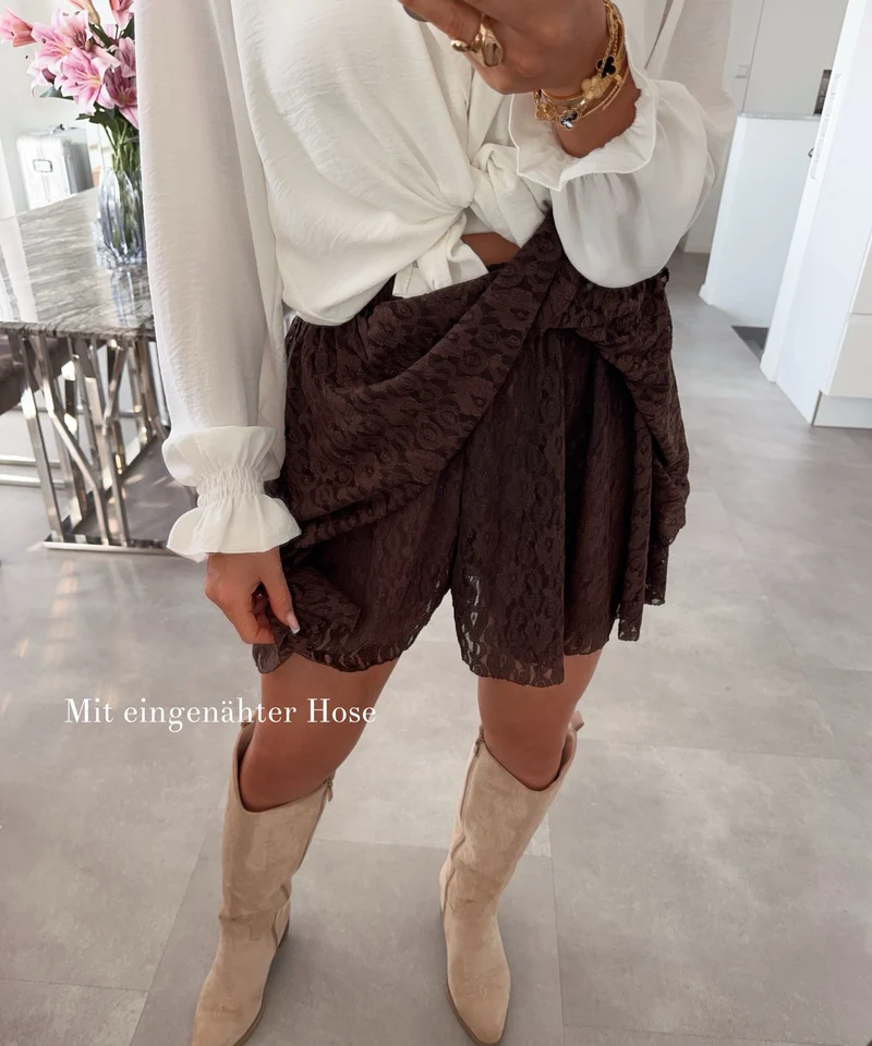 Hosenrock mit Spitze Liwa Braun