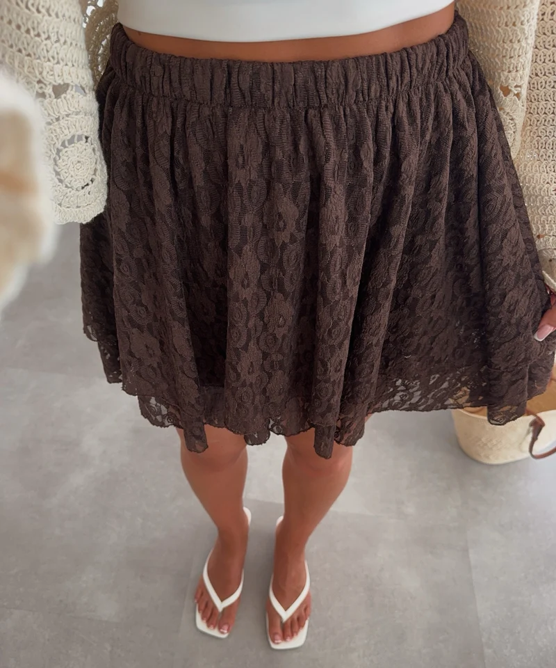 Hosenrock mit Spitze Liwa Braun