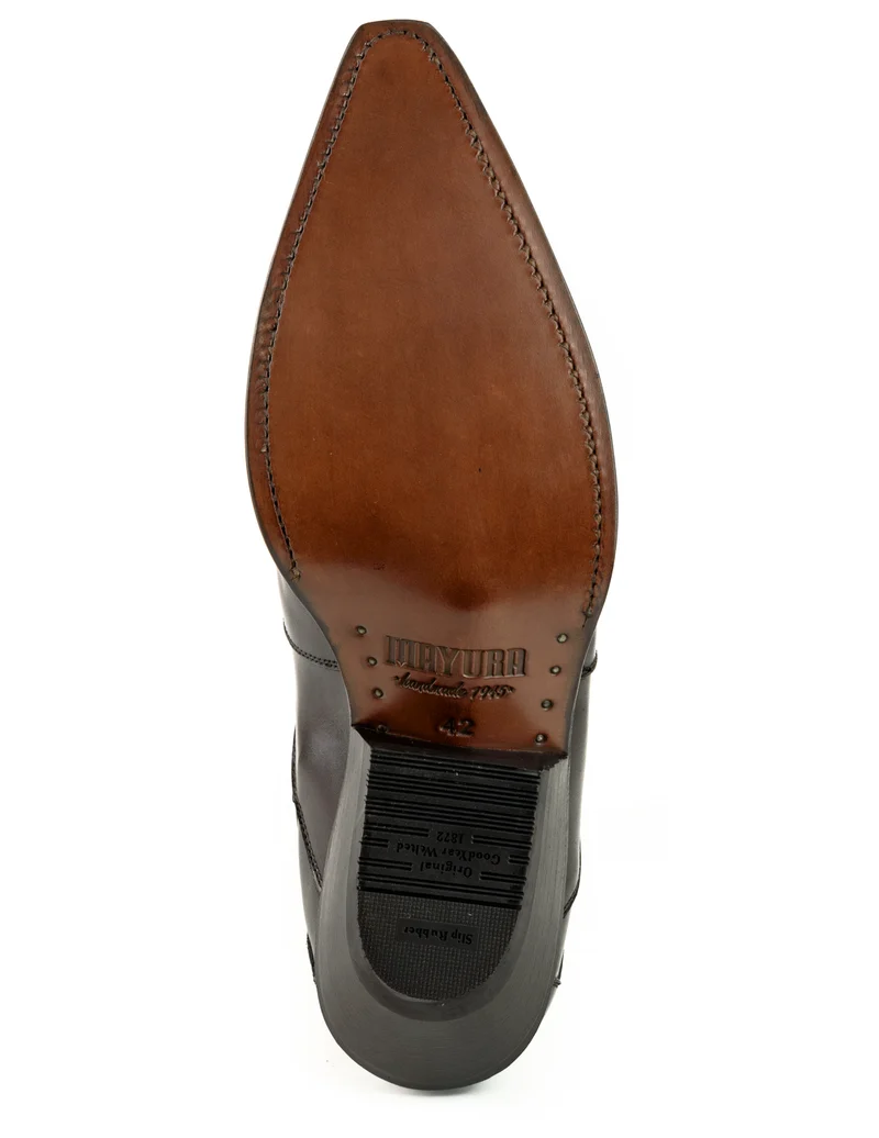 Cowboy Country Western Stiefeletten für Herren und Damen 1931 aus schwarzem Leder
