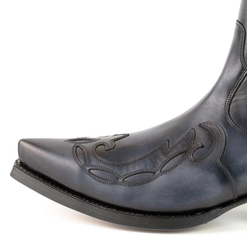 Cowboy Country Western Stiefeletten für Herren und Damen 1931 aus grauem Leder