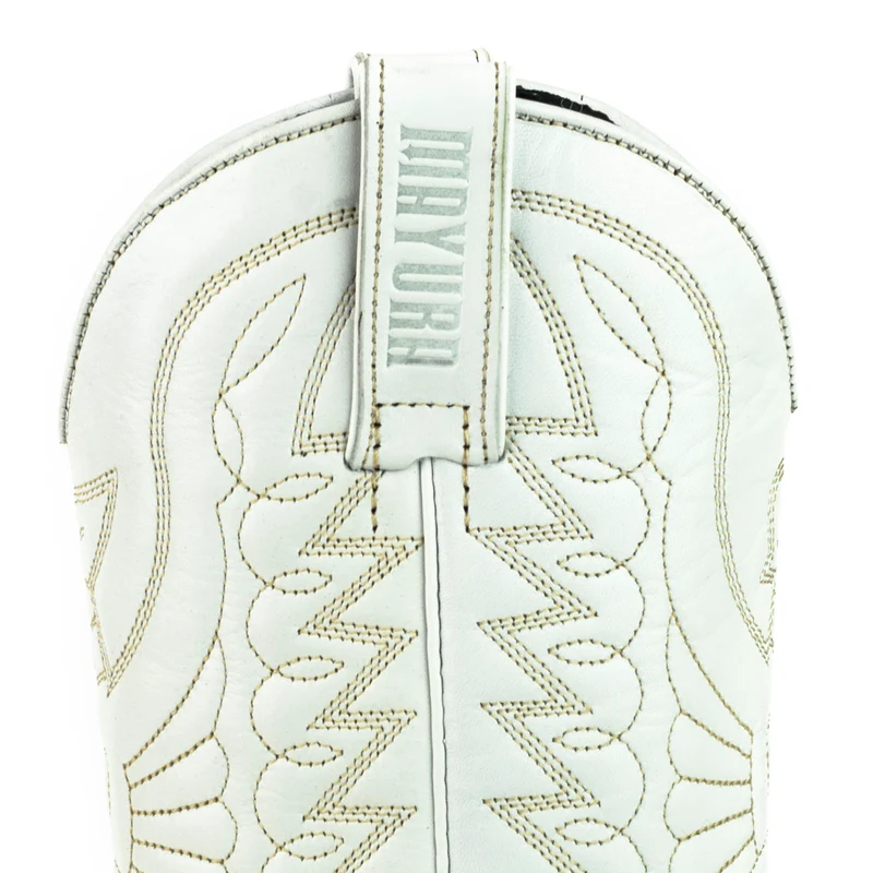Country- und Western-Cowboystiefel 1920 aus weißem Leder für Herren und Damen