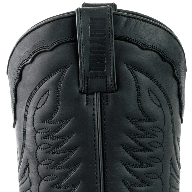 Cowboy Country- und Westernstiefel für Damen und Herren 17 Schwarzes Leder
