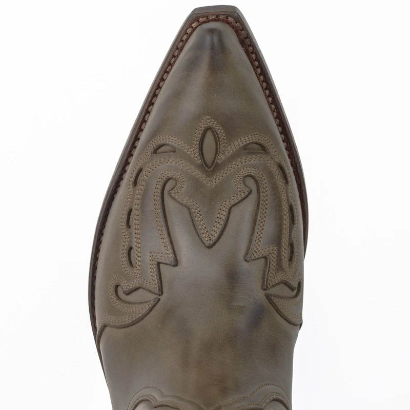 Cowboy Country- und Westernstiefel für Damen und Herren 17 Braunes Leder