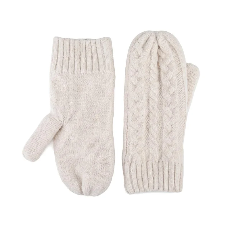 Warm Knitted Mittens - SISK44004 / 329 901 - Off White