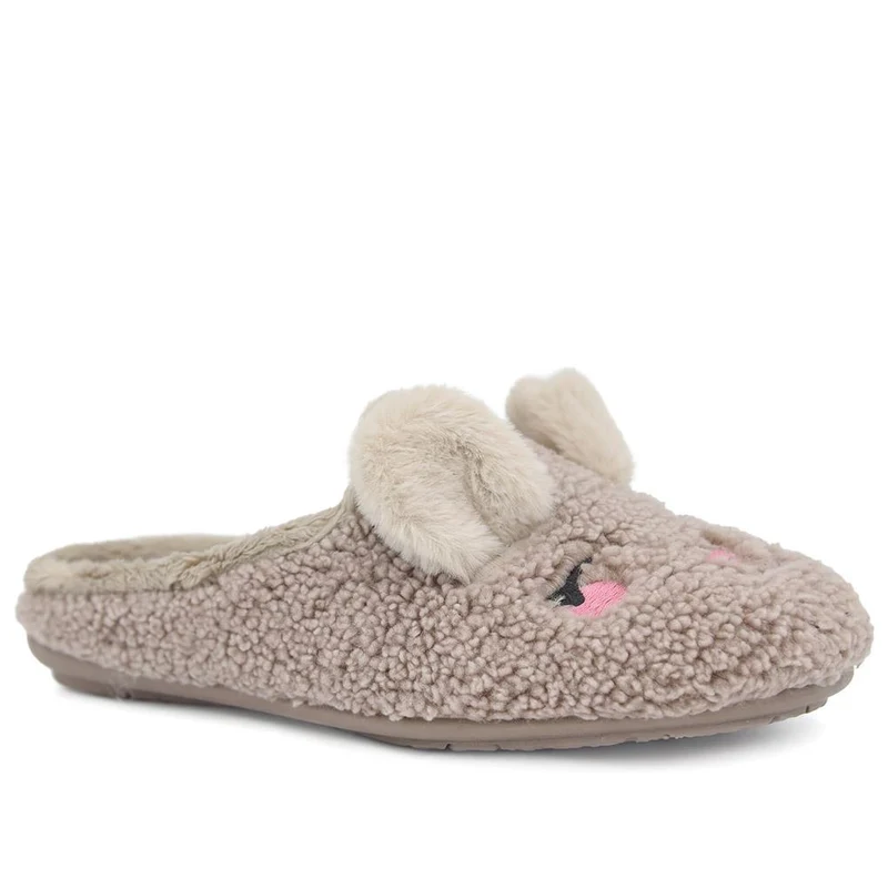 Soft Fleece Bunny Slippers - RELAX44001 / 330 193 - Natural
