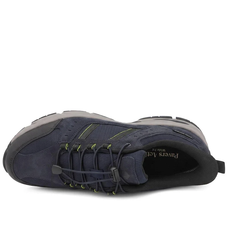Wide Fit Rugged Lace Up Walking Trainers - BOJIE44007 / 330 293 - Navy