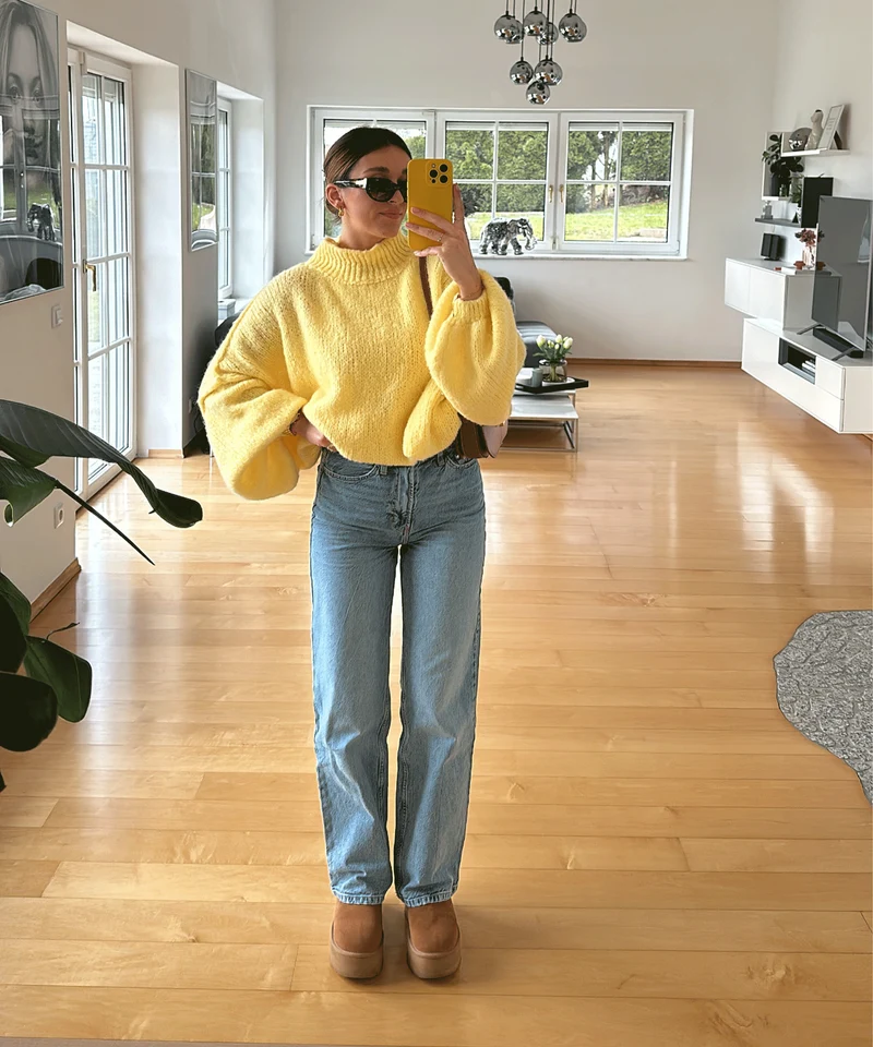 Oversize Pullover Nata Gelb
