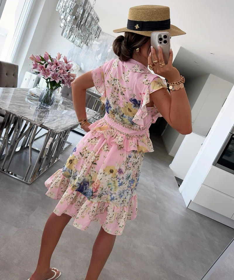 Leinenkleid Giselle Rosa
