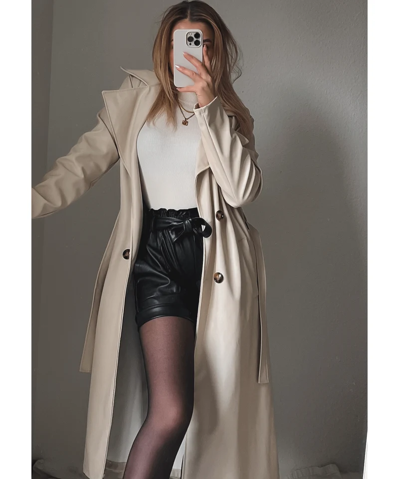 Leder Shorts Malaysia Schwarz